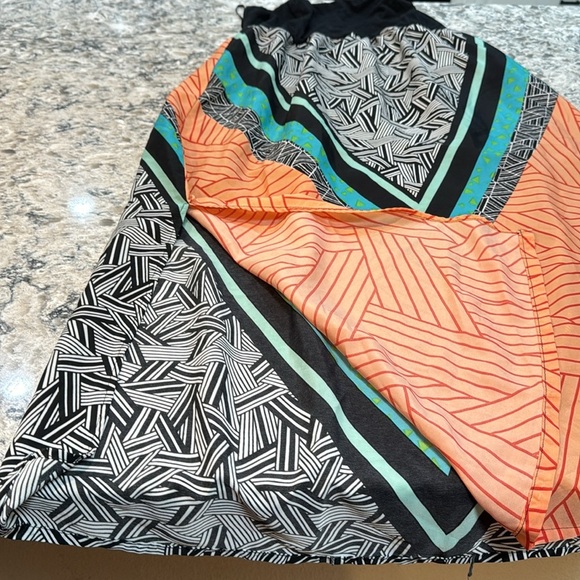 Forever 21 | Boho Strapless Maxi Dress in Orange Black Blue Size 1X - Picture 6 of 14